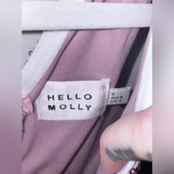 Hello Molly US 4 Pink Sparkly Mini Dress - Picture 5 of 7